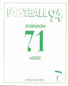 1994 Select AFL Stickers #71 Essendon Bombers Back